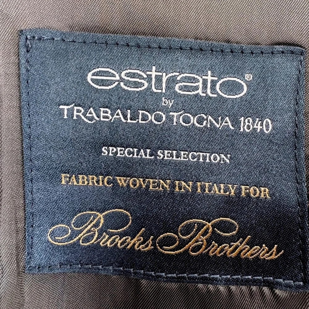 Brooks Brothers Blazer 45R Gray 1818 Madison Fit Estrato Stretch Italian Wool